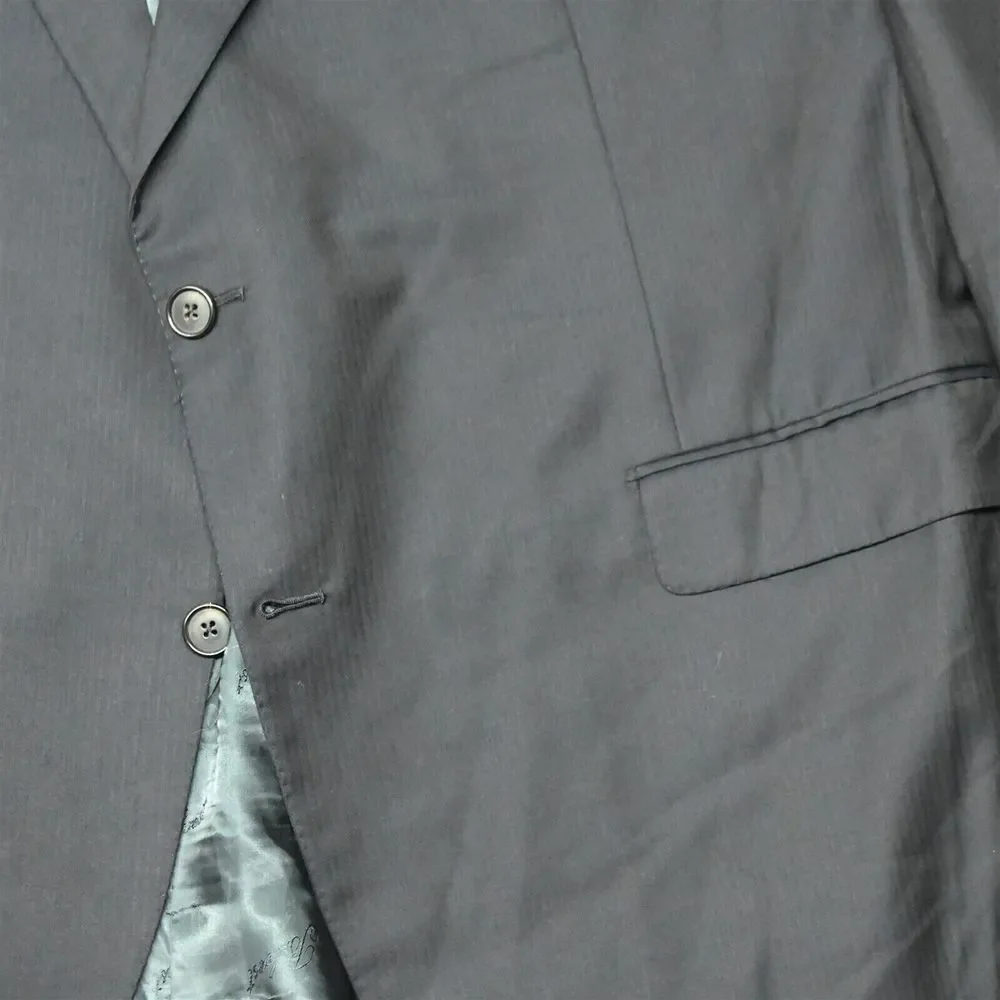Belvest Stanley‎ Korshak 54R Navy Super 150s Wool Mens Blazer Sport Coat Jacket